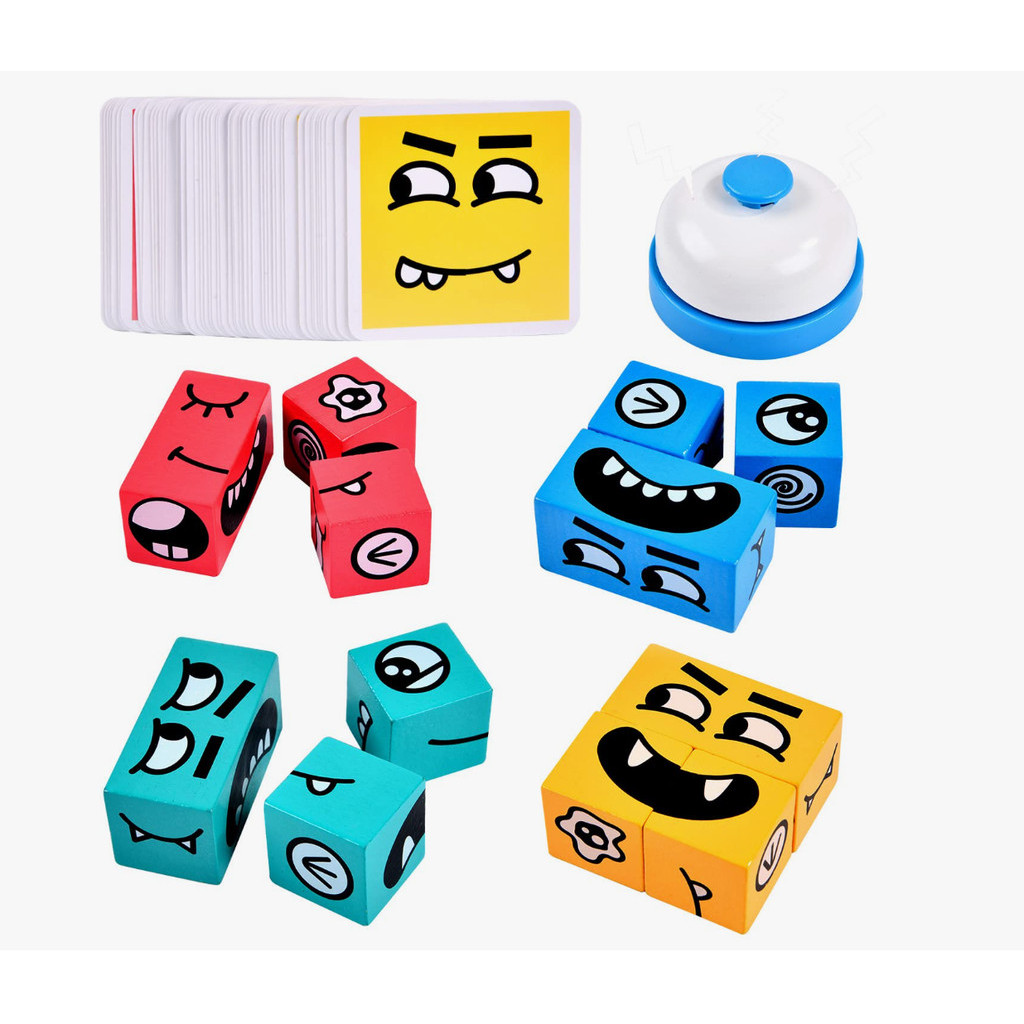 Cube Face change Kids Expression Block Puzzle Toy Logical Thinking ...