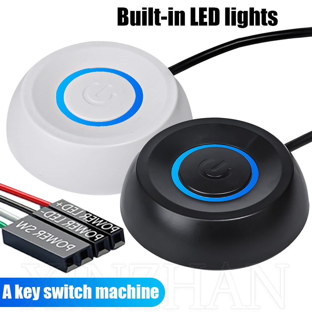 One-Button Power With LED Light - Desktop PC Power Button - On/Off ...