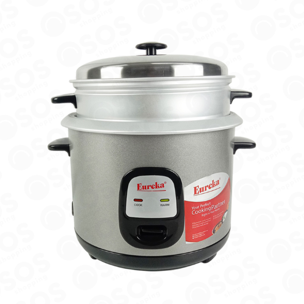 Eureka Rice Cooker 1.5 Liter / 8 cups w/ Keep Warm System & Steamer ERC ...