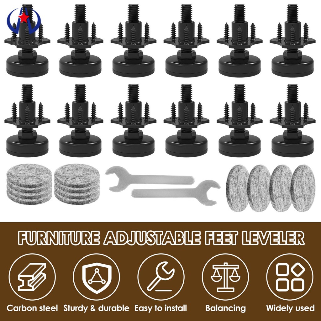 8/4Pcs Furniture Leveling Feet Height Adjustable Furniture Levelers ...