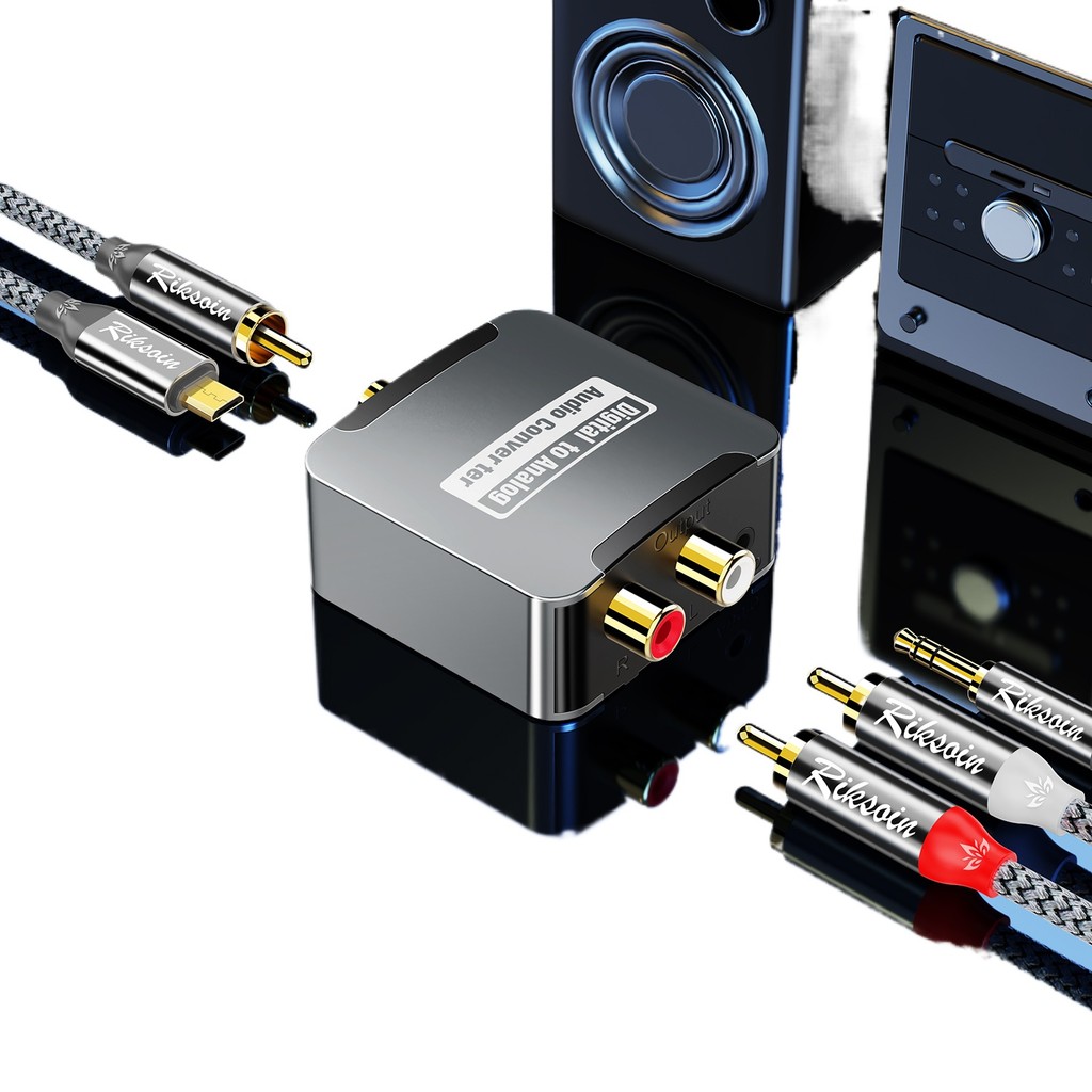 Rexson coaxial optical fiber audio converter digital analog signal