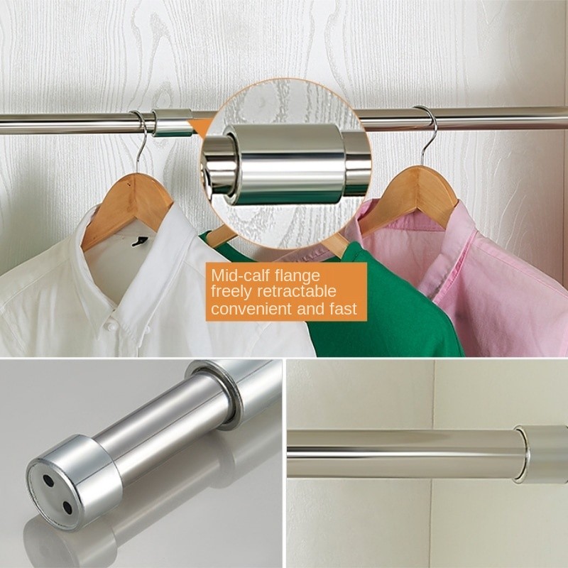 Stainless Steel Cabinet Rod Adjustable Rod Clothes Rod Hanging Rod ...
