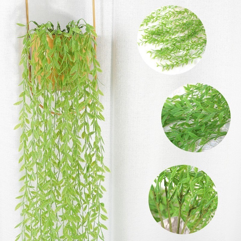 100CM Simulation Plant Tree Willow Leaves Fake Flowers Window Vine