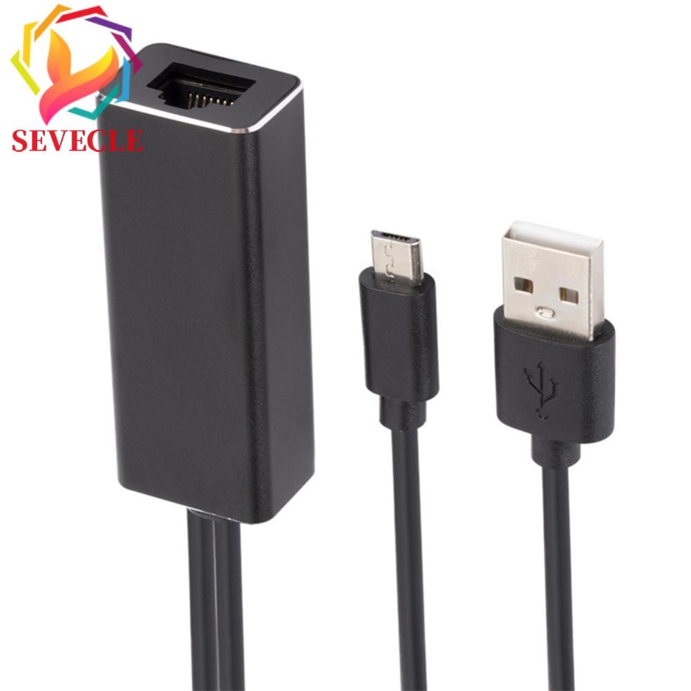 Micro USB Power to RJ45 100M Network Card Adapter for Chromecast/Fire