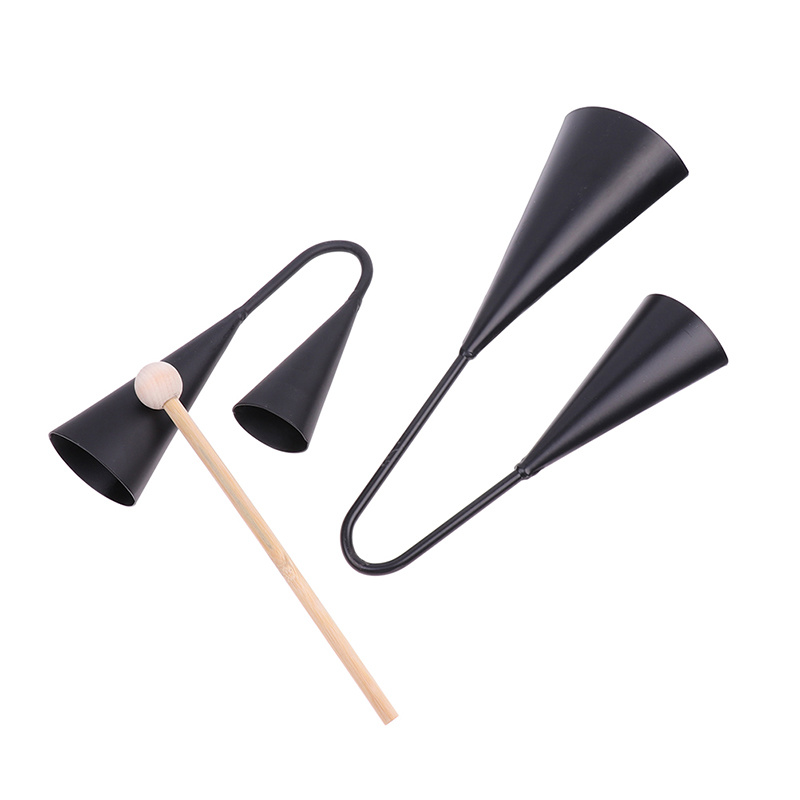 coloradoao 1Set Two Tone Metal Double Cowbell Percussion Musical