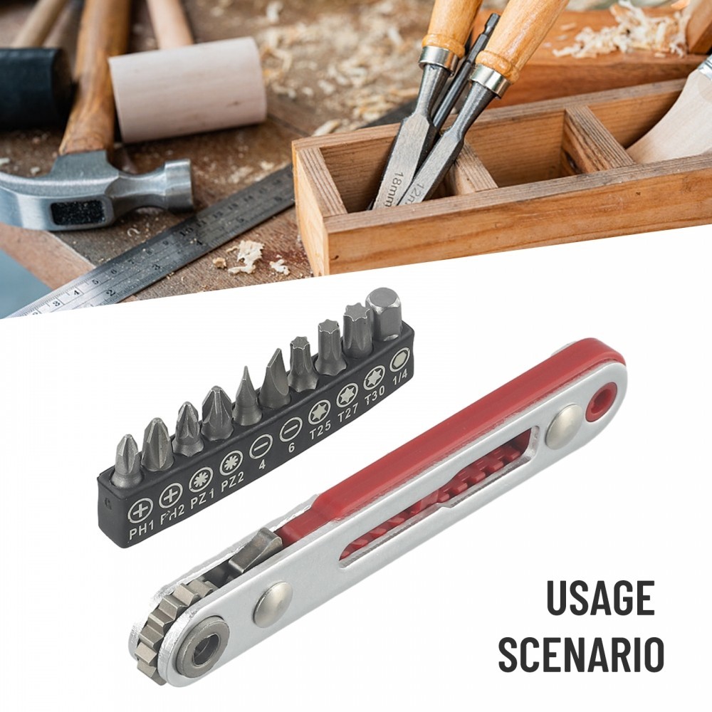 90 Degree Offset Mini Ratchet Wrench Flat Head Design for Automotive