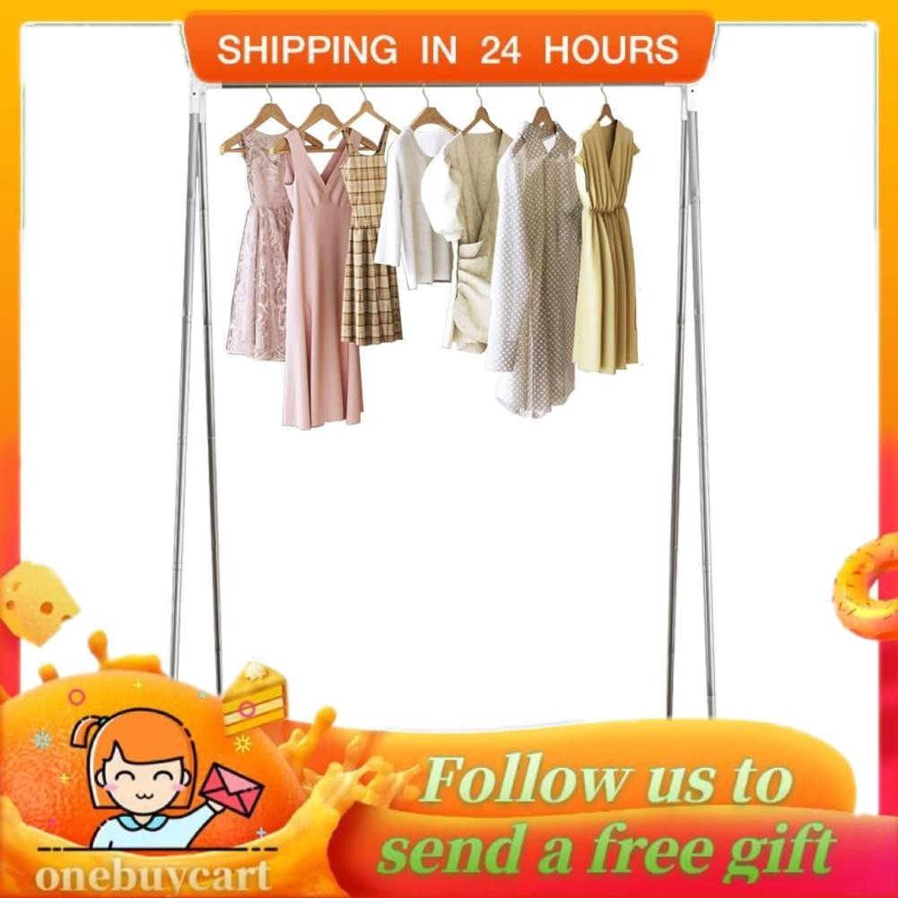 Onebuycart Folding Clothes Rack Stainless Steel Travel Garment for