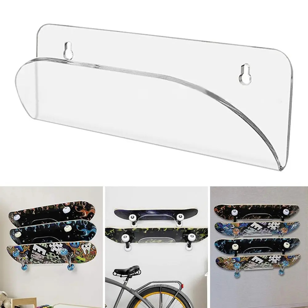 Transparent Skateboard Wall Rack Scooter Storage Holder Rack Display ...