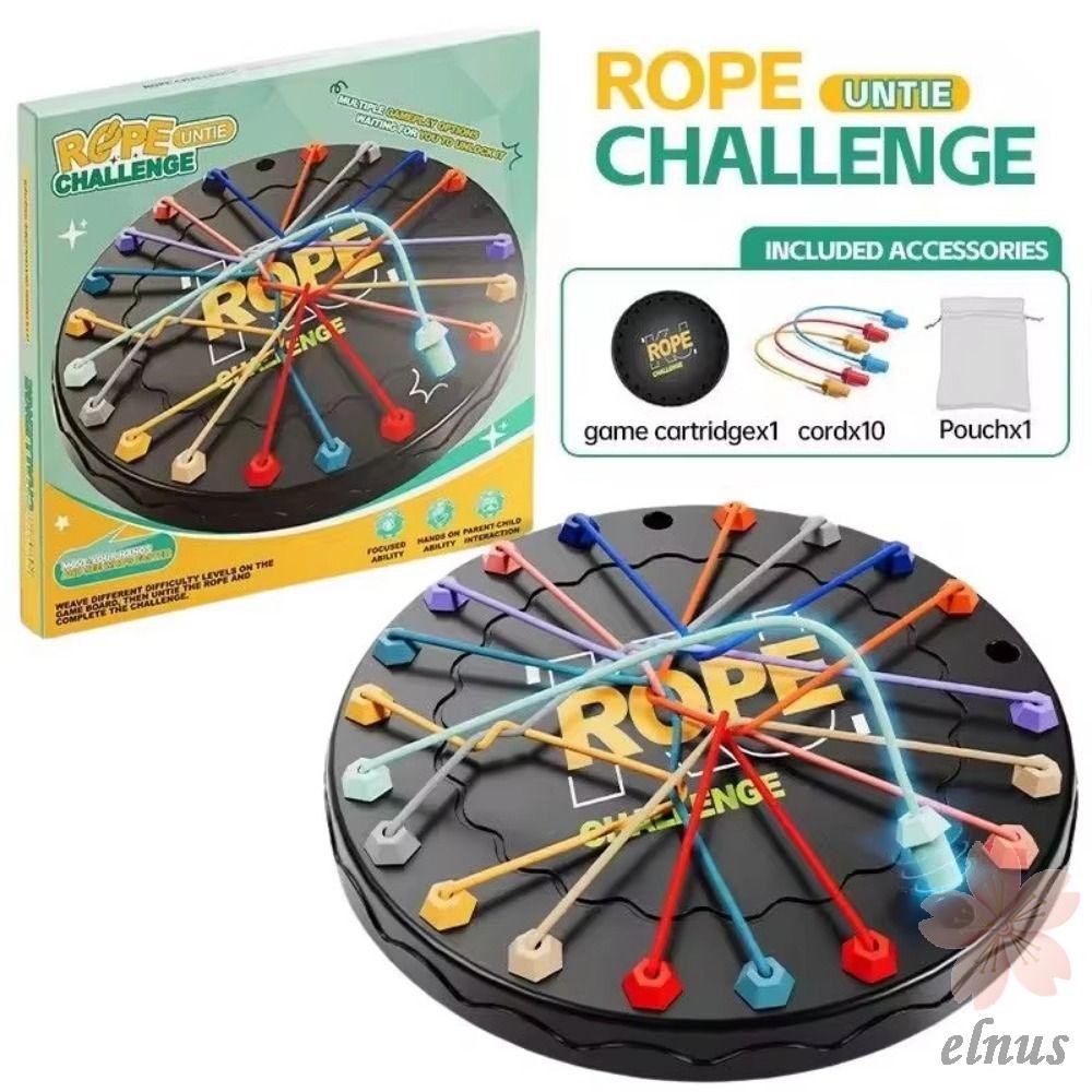 ELNUS Kid Rope Knots Game, Logical Thinking Twisted Connected Line ...