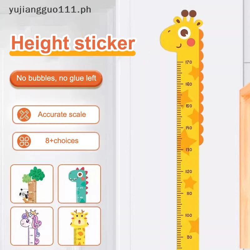 # yujiang # Cute Cartoon Height Sticker Unicorn Dinosaur Giraffe Wall ...