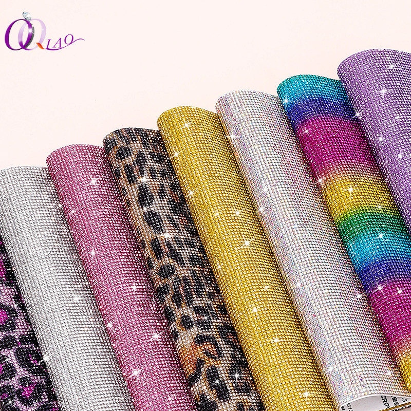 QIAO Rhinestones Sticker Self-Adhesive Glitter Rhinestones Crystal Gem ...