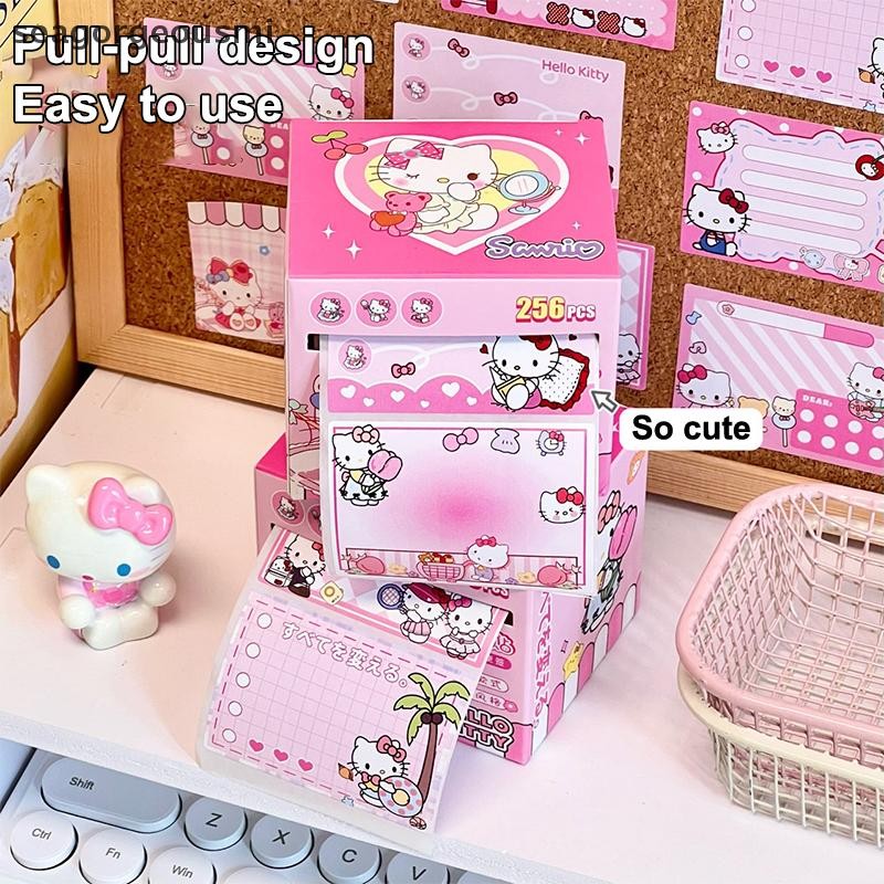 Seph Sanrio Hello Kitty Pull Out Post-It Note Cartoon Cute Error Note ...