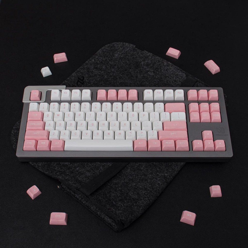 Mintcaps Black Pink RED BOW WOB Keycaps MSA ABS Doubleshot keycap set ...