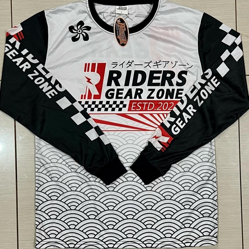 RIDERS GEAR ZONE LONGSLEEVE MOTORCYCLE JERSEY IN FULL SUBLIMATION PRINT ...