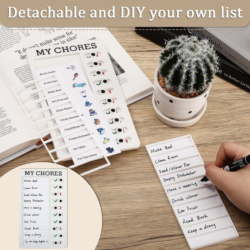 Reusable planning board removable housework list board self-use multi ...