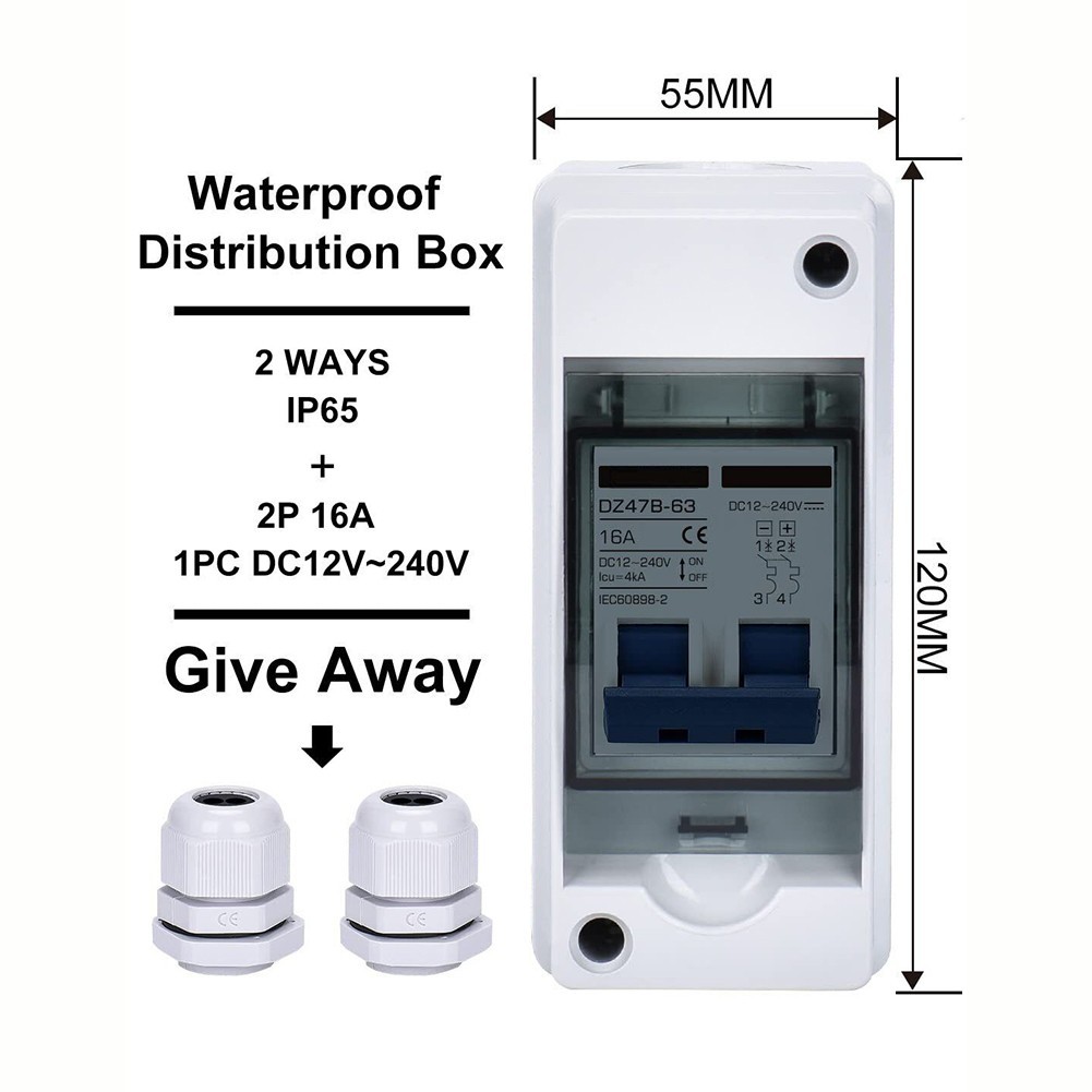 Circuit Breaker DC36V-500V Isolation Switch Photovoltaic Isolation Box ...