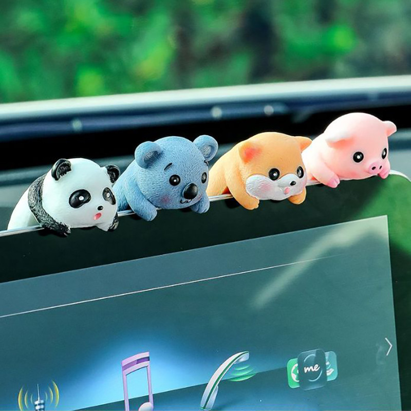 Creative Computer Tv Monitor Lie-prone Small Animal Decorations Car ...