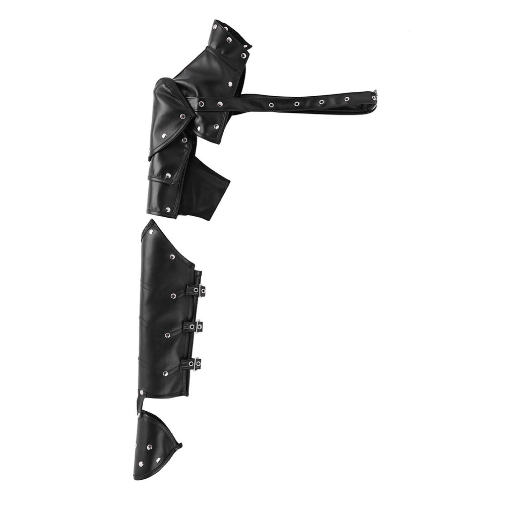 Harnas Mens Steampunk Gothic Pu Lederen Dubbele Schouder Armors Gespen Lichaam Borst Harnas Riem Voor Party Cosplay Halloween