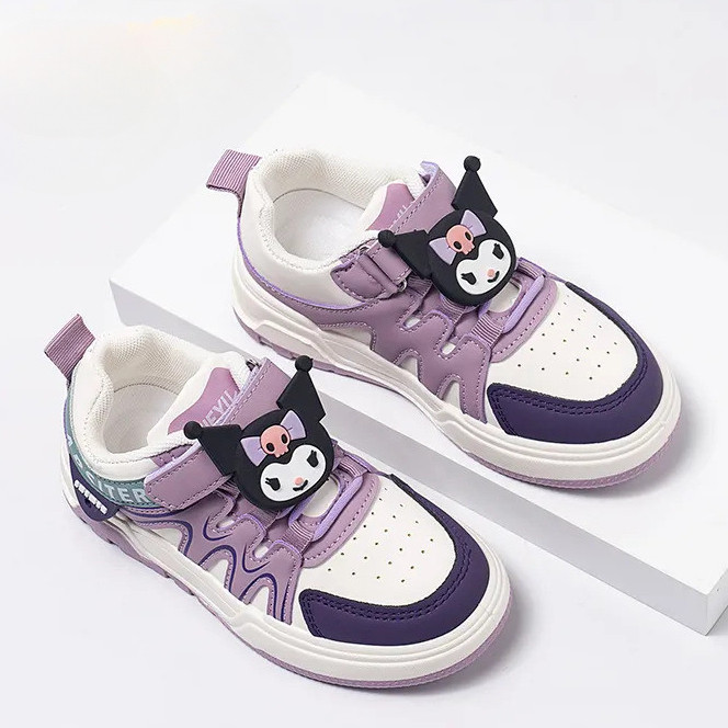Kuromi Children Shoes High Top Sneakers Children Thin Cotton Shoes