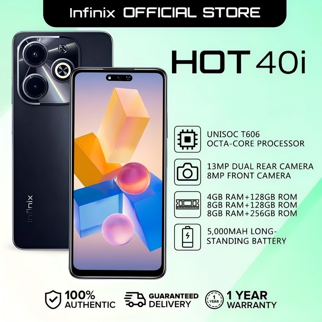 Infinix HOT 40i Cellphone 2024 Original Phone 16+512GB 5000mAh 5G