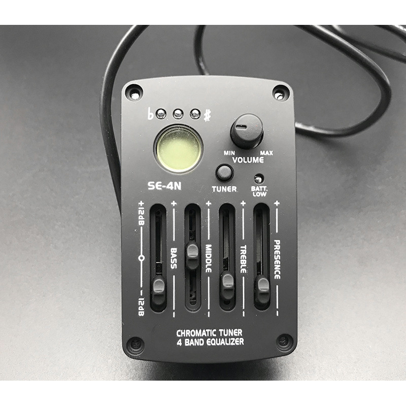 Équaliseur Pickup 4 Bandes SE-4N Avec Accordeur Pour Guitare Acoustique - Préampli XLR