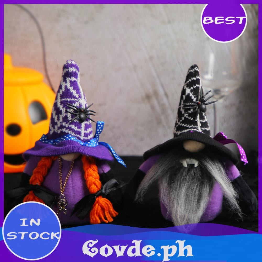 Cute Spider Gnomes Plush Doll Halloween Gnome Decorations Faceless ...