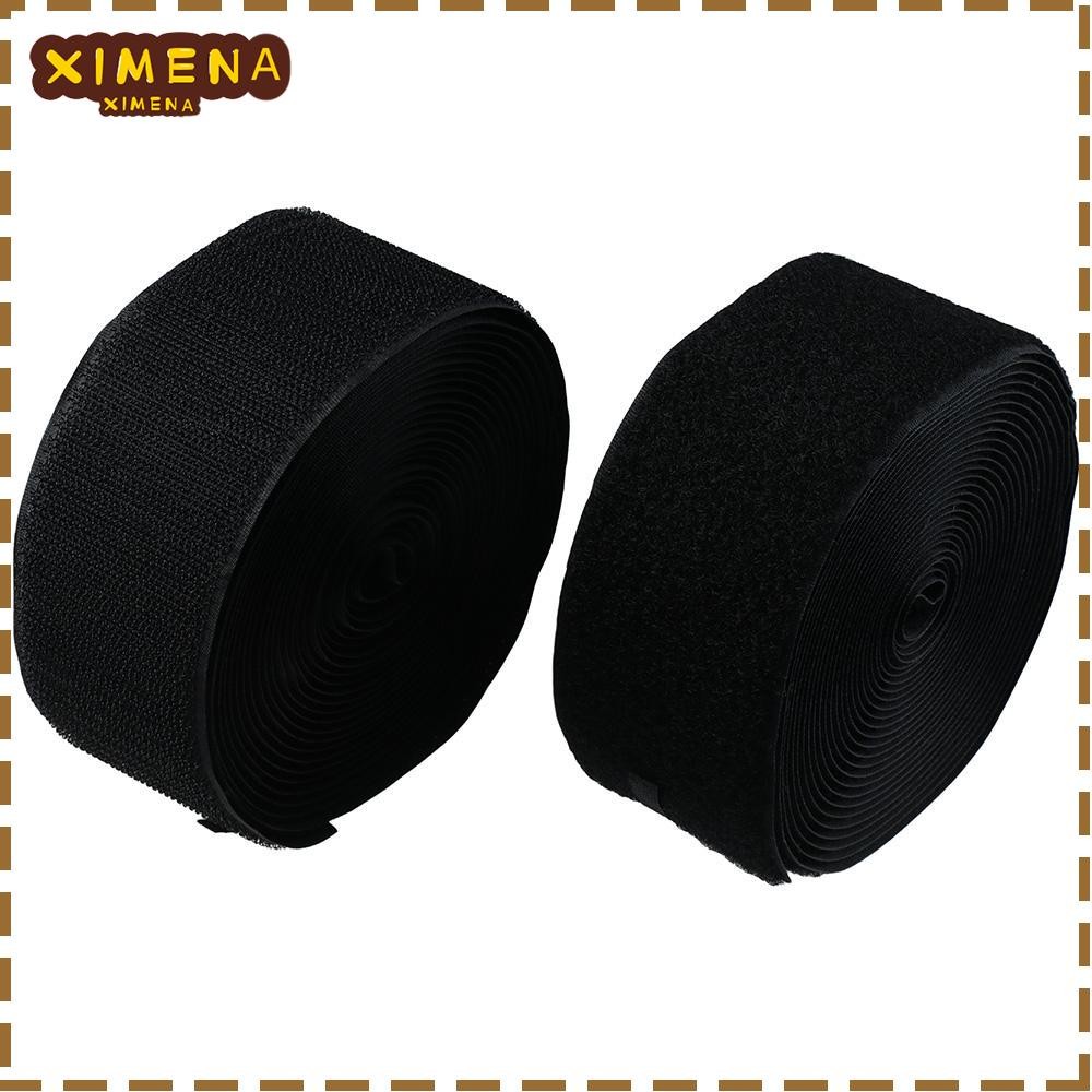 XIMENA Nylon Strips Fabric, Nonadhesive Black Interlocking Tape, Sew