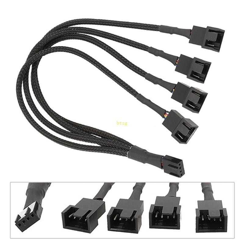 BT 3 4 Way PC Fan Splitter 4 Pin PWM Fan Splitter Fan Header Splitter ...