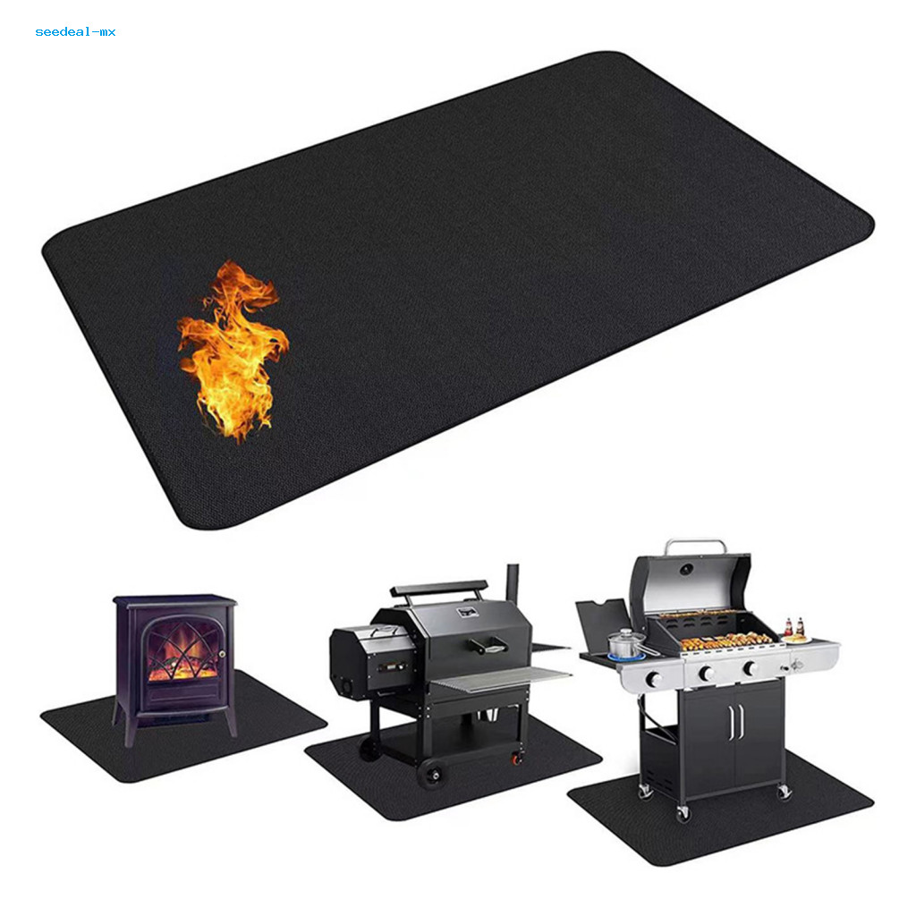 seedeal Round Square Bbq Heat Mat Tabletop Fireproof Pit 3layer