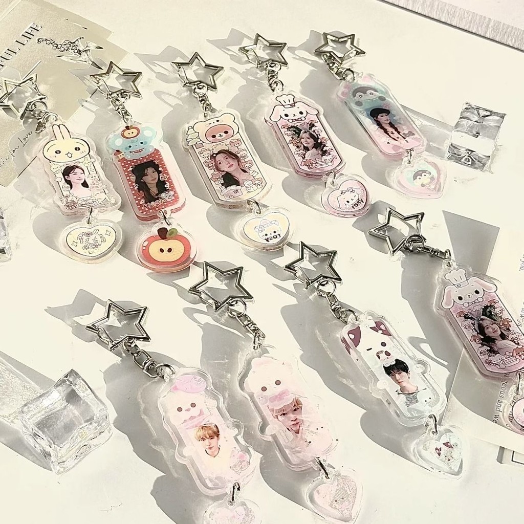 Acrylic String keychain diy peripheral Creative Anime Star Pendant ...