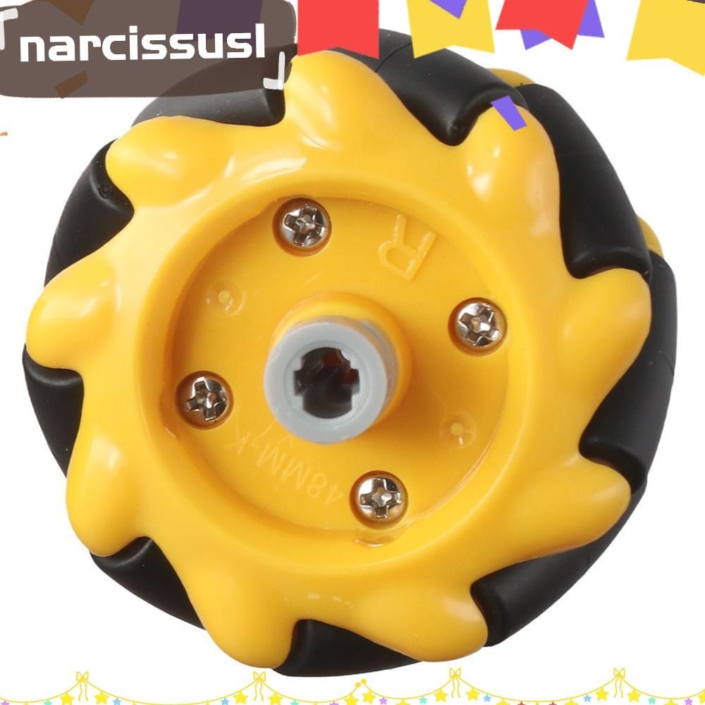 Kit Roues Mecanum Omnidirectionnelles 48mm - 2 Roues Gauche + 2 Roues Droite Pour Voiture Robot DIY Intelligente