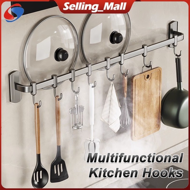 Kitchen Hook Wall-mounted Rack Non-rust Knife Utensil Holder Cooking ...