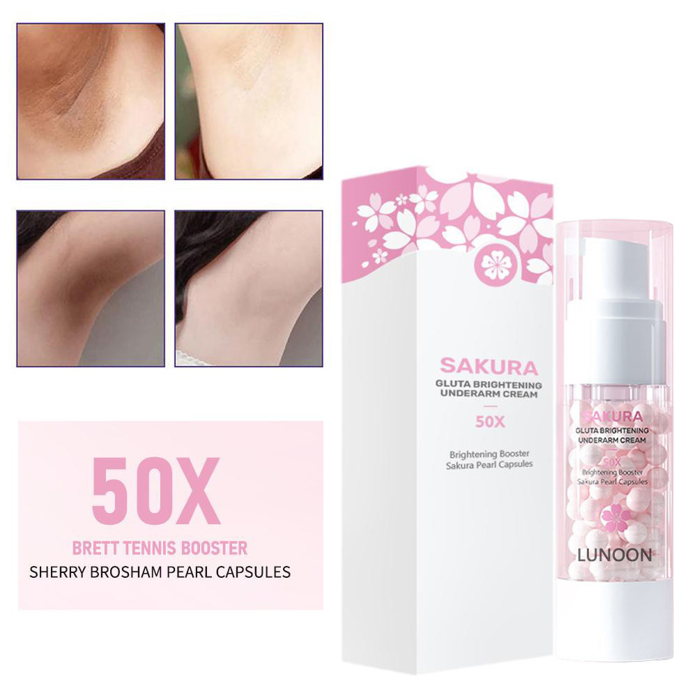 LUNOON Sakura Gluta Brightening Pearl Capsules Underarms Cream 50X ...