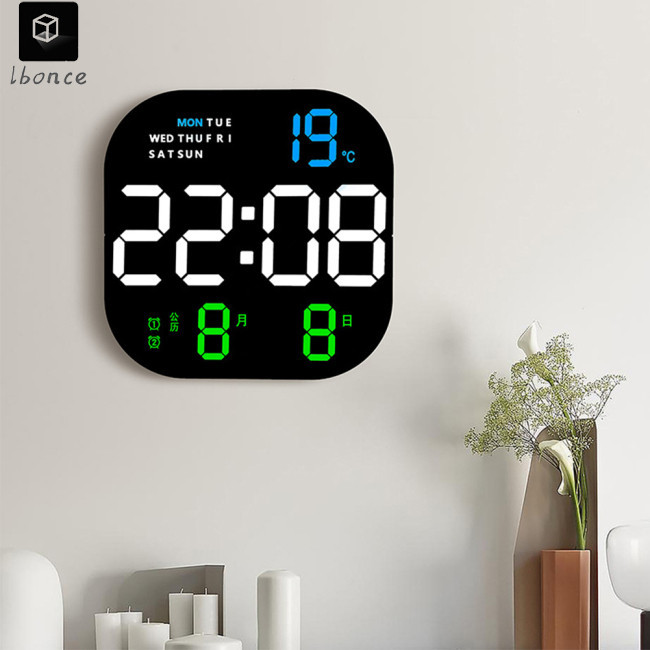 Savings event! Led Digital Wall Clock 10 Level Adjustable Brightness ...