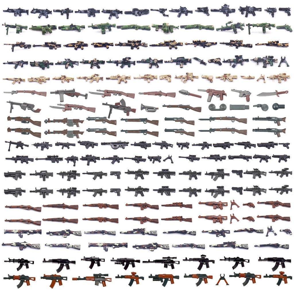 RQ`Army Guns Bricks Weapon Pack Pieces Blocks Soldiers Figure ...