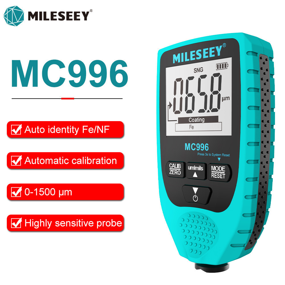 MILESEEY Coating Thickness Gauge MC996 HighPrecision Digital Car