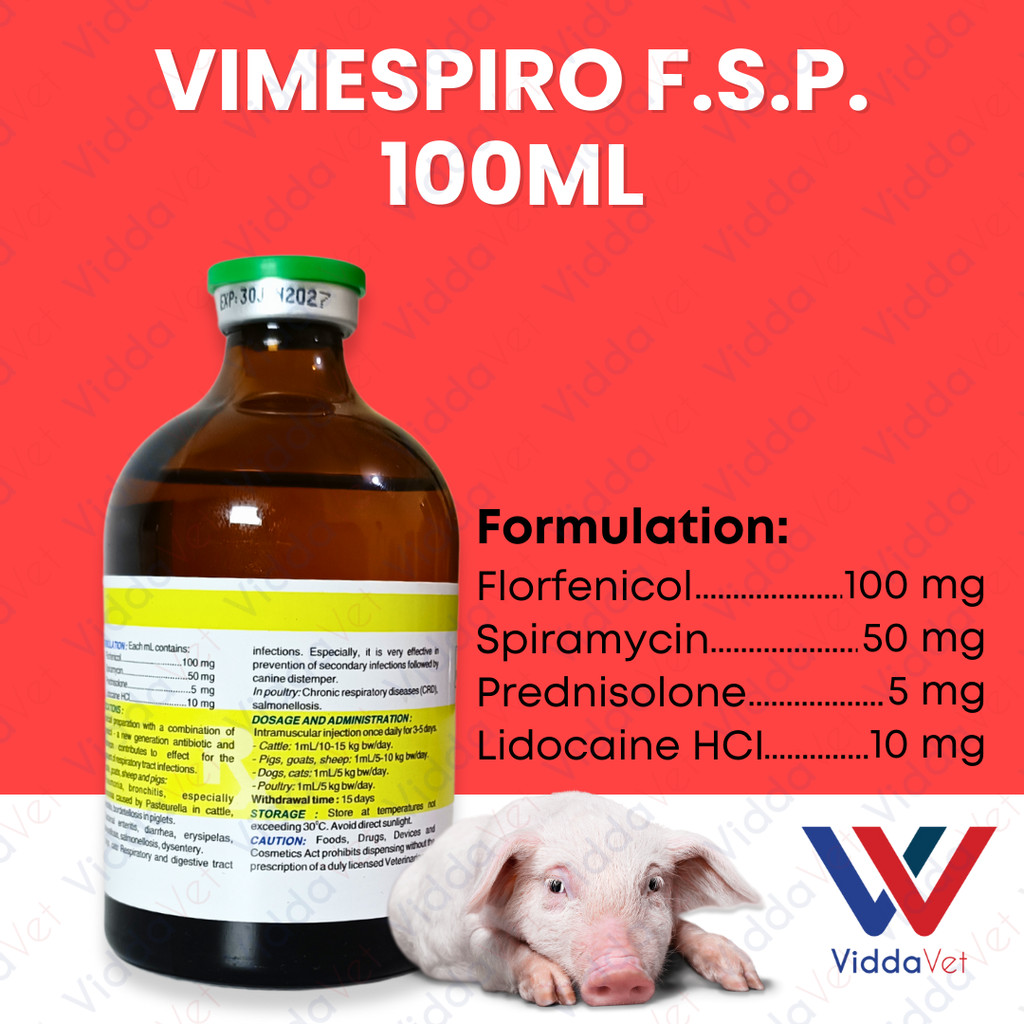 Vimespiro F.S.P 100ml Spiro 100ml for animals | Shopee Philippines