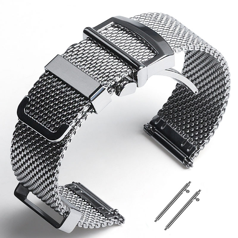 Mesh Milanese Strap Stainless Steel Watch Band 20mm 22mm for IWC PILOT