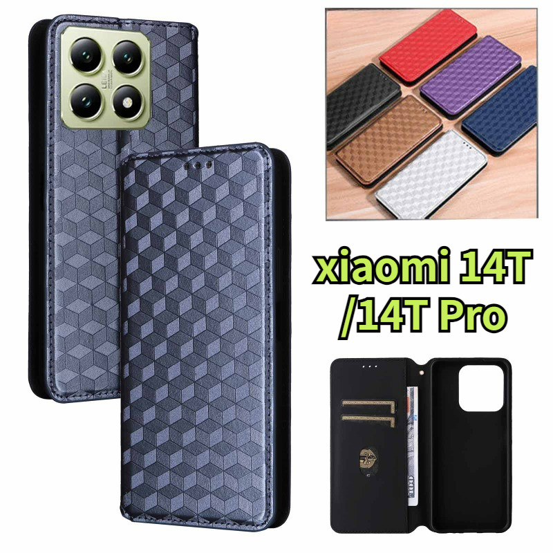 Flip Casing For Xiaomi 14T Pro 2024 5G Luxury Leather Phone Cover For