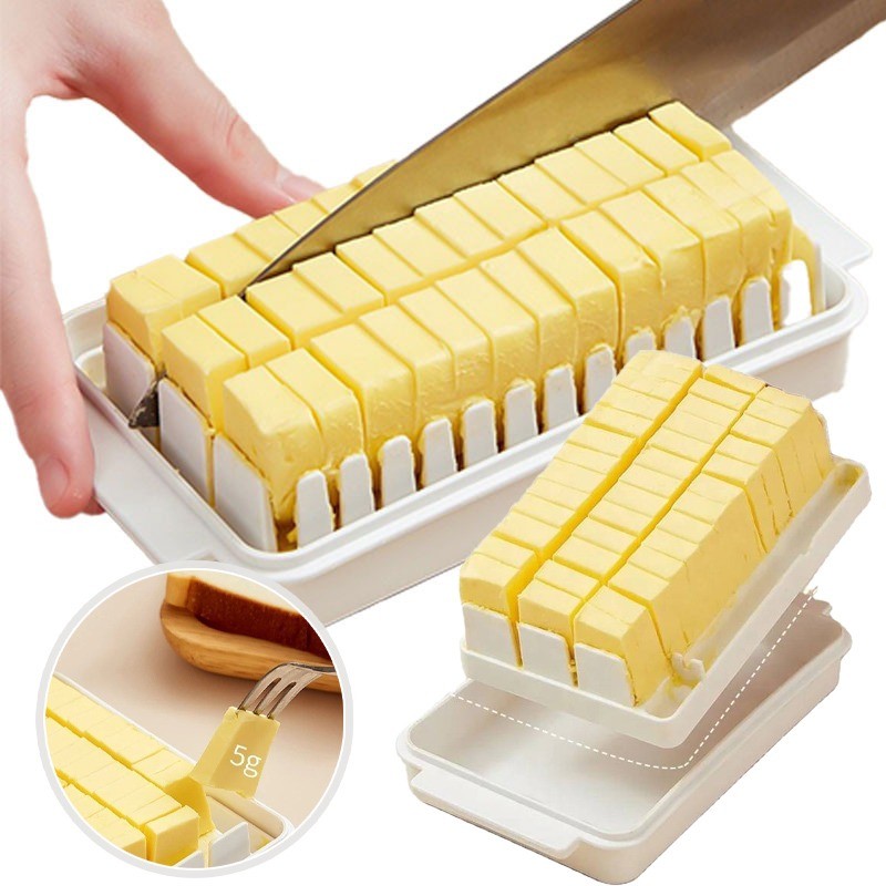 Butter Cutting Crisper/Cheese Storage Box with Lid/Removable Butter ...