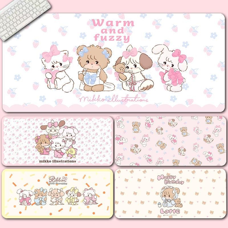 Cartoon Mouse Pad Pink Mikko Extra Large Thickened Computer Keyboard ...