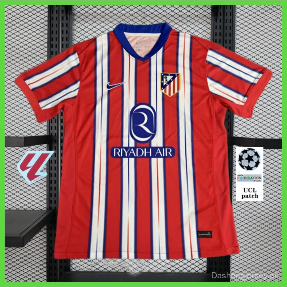 202425 Atletico Madrid home fan edition football sports short sleeved