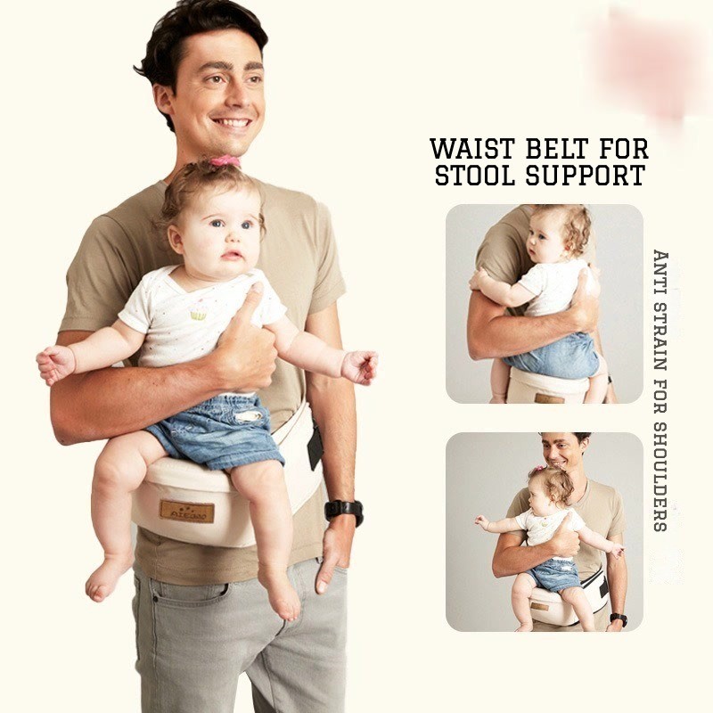 Portable waist stool with strap support to avoid hands and shoulder ...