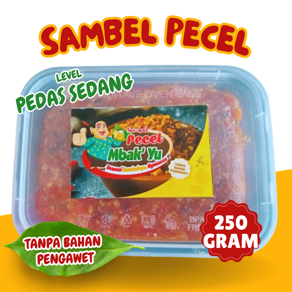 Mba Yu Pecel Seasoning Sambal, Typical of East Java, Medium Spicy Level ...