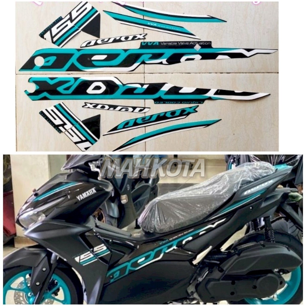 Striping Polet Sticker for Motorcycle List Yamaha All New Aerox 155 VVA ...