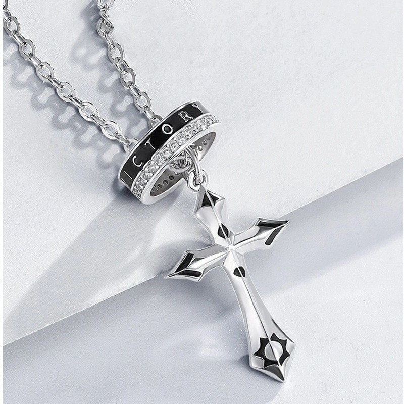 Preferred#Trendy Men's Star Cross Necklace Personality Minimalist Style ...