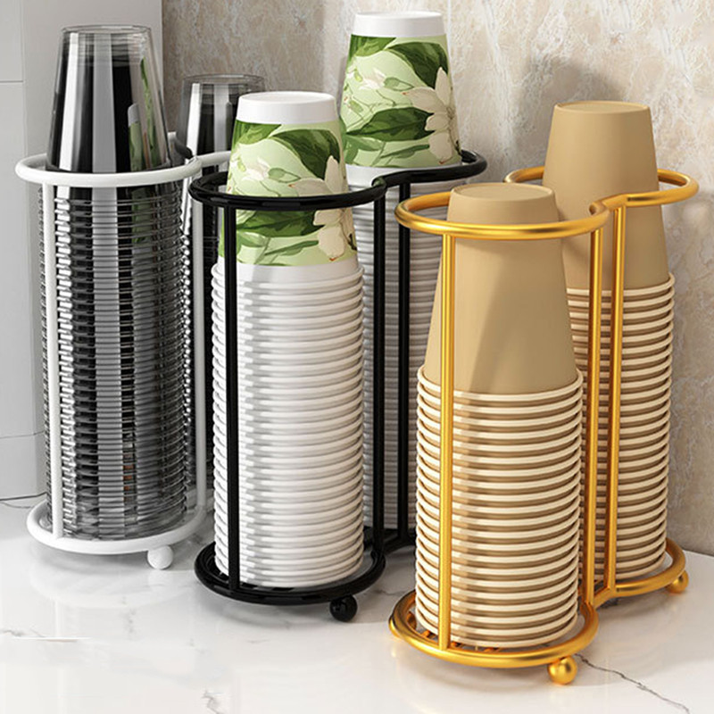 (Verdant) Disposable Paper Cup Dispenser Metal Desktop Paper Cup ...