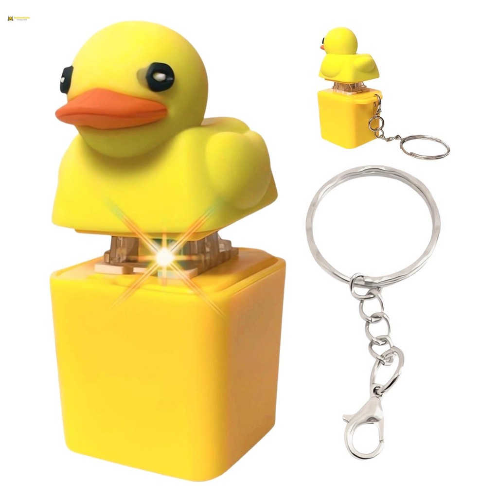 Rechargeable Duckys Quacking Fidget Toy Clicker Sensory Keychain Toys ...