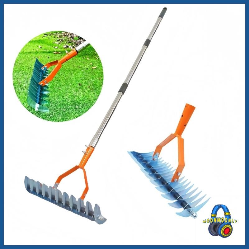 Moon Space Saving Aluminum Thatch Rakes Easy Storage Gardening Tool For ...