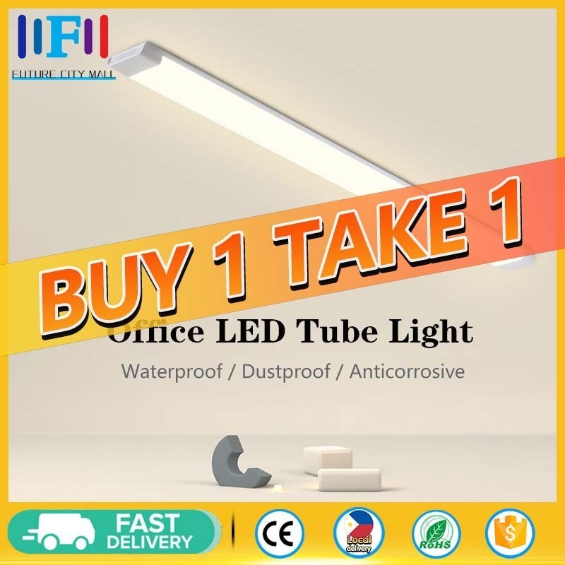 BUY 1 TAKE 1 LED Tube Light 220V 1.2M Fluorescent Indoor Ceiling Light ...